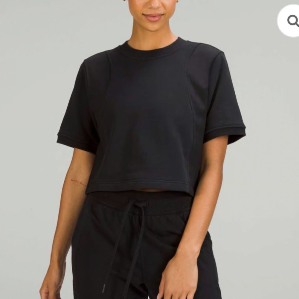 NWT Lululemon Cotton French Terry + Swift T-Shirt | Black | Size 4